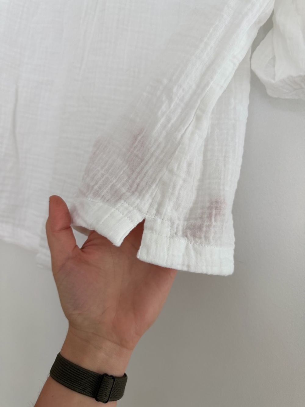 L.L. Bean White Linen-Cotton Shirt - Picture 5 of 6